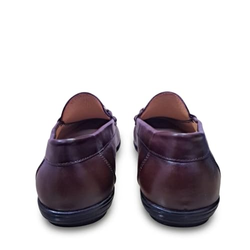 Men's Premium Leather Loafers - Classic Horsebit Driving Shoes, Comfortable Handcrafted Moc Toe Slip-On Casual Pennys with Anti-Slip Grip Sole (TAN)